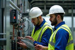 Engineers working on traffic sensor integration