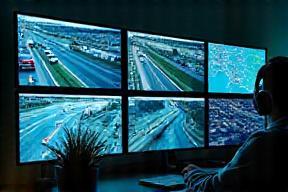 Live traffic monitoring screen showing vehicle flow